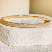 Natural White Diamond Bangle D1.40ct,18K